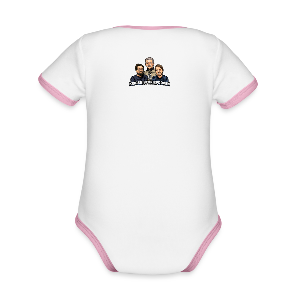Gina von Reininghaus (ekologisk kortärmad babybody-edition) - vit/rosa