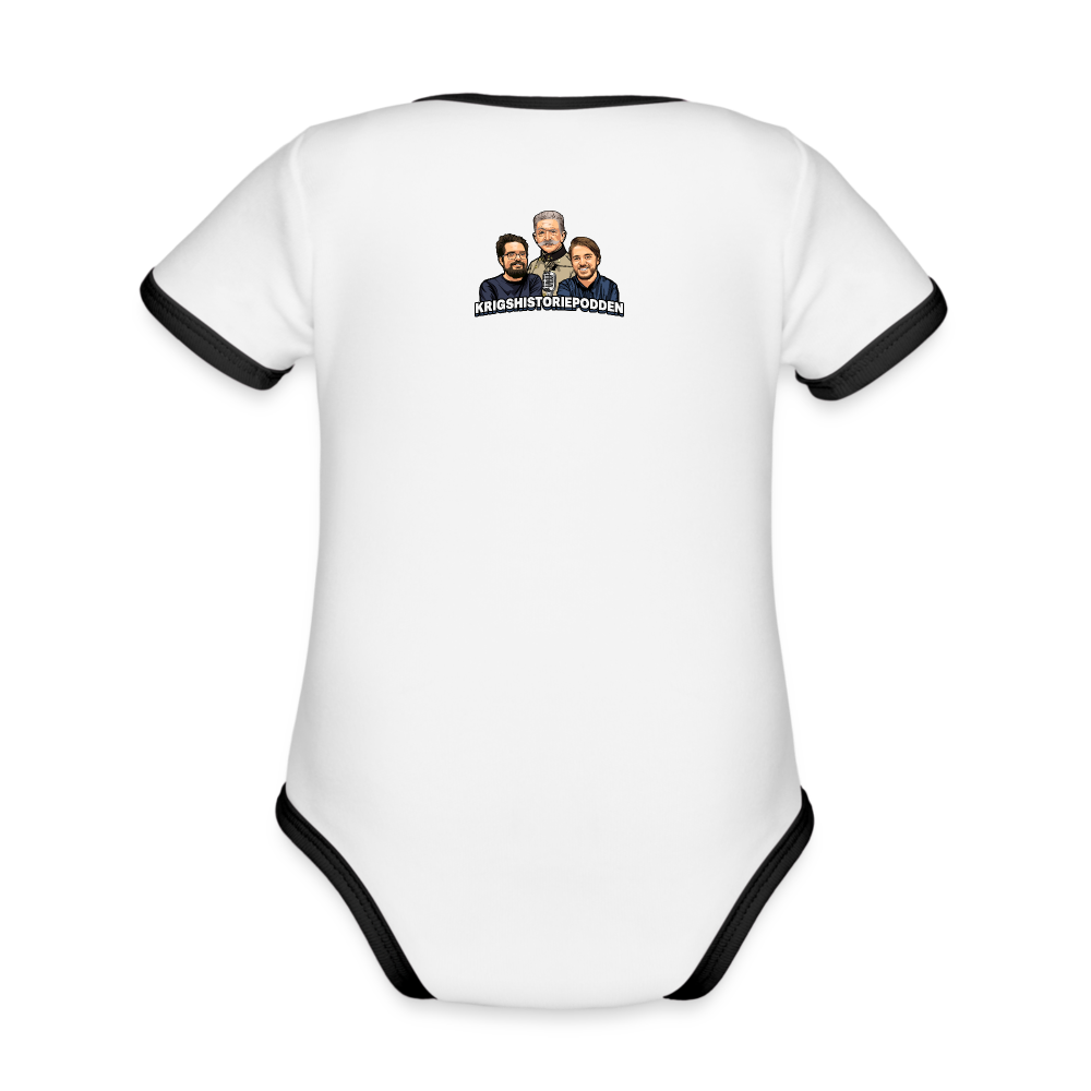 Gina von Reininghaus (ekologisk kortärmad babybody-edition) - vit/svart