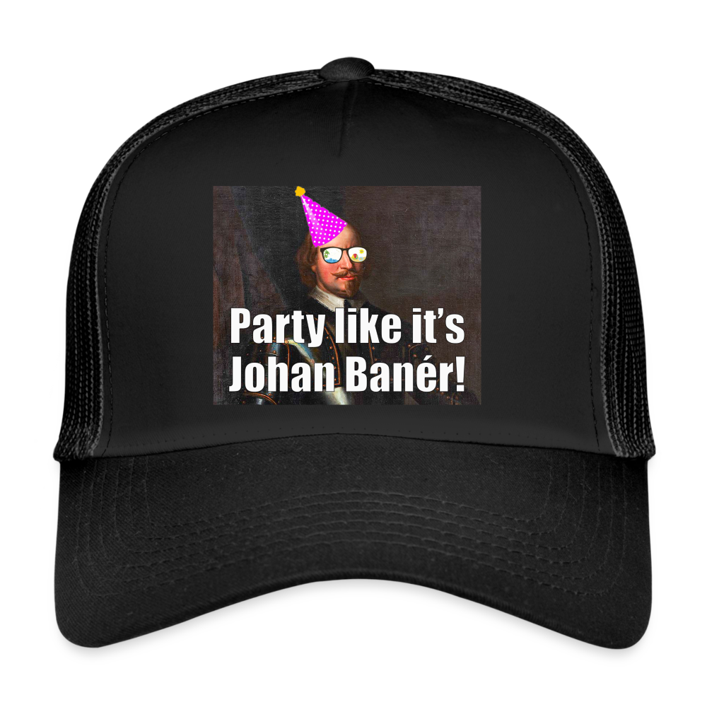 Party like it's Johan Banér! (truckerkeps-edition) - svart/svart