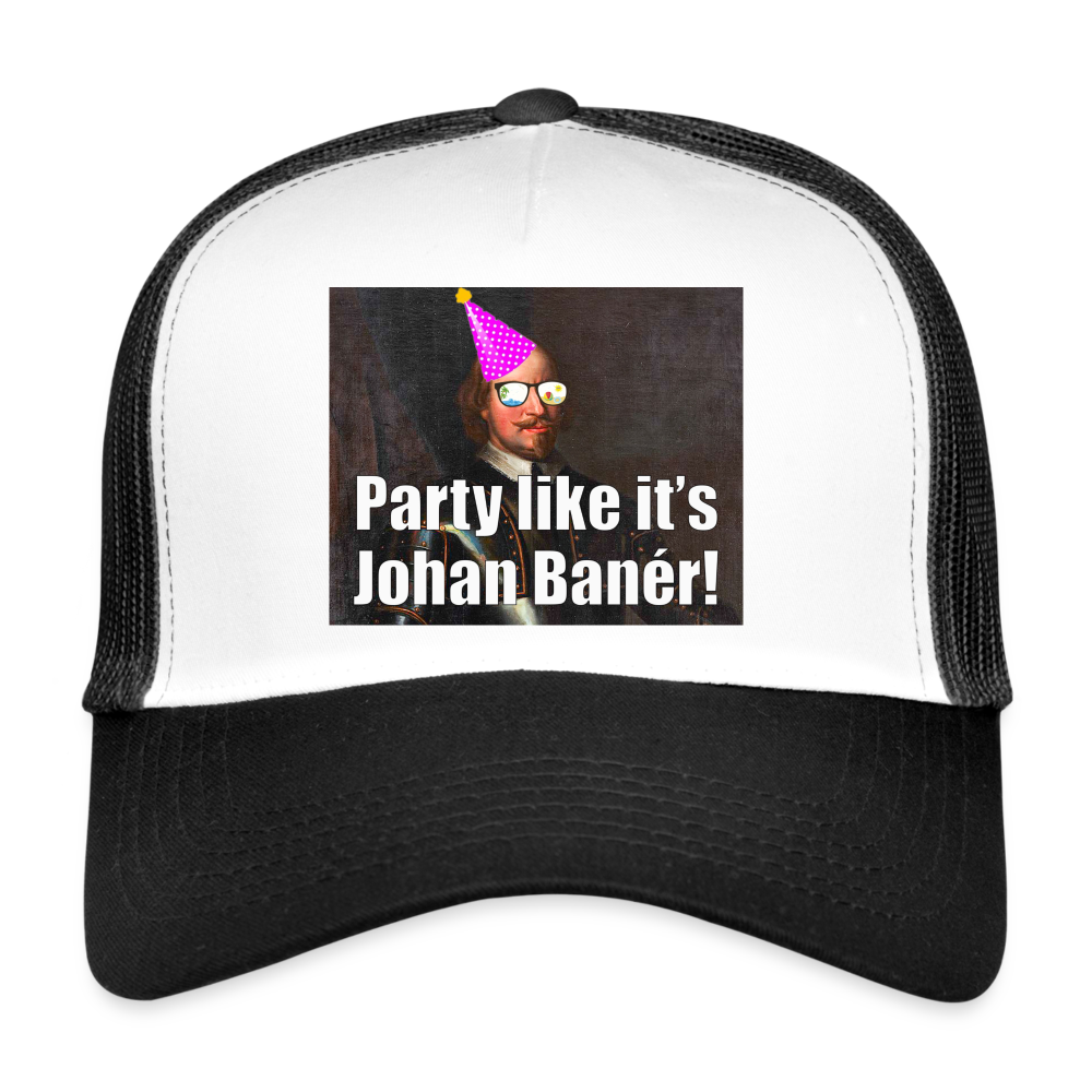 Party like it's Johan Banér! (truckerkeps-edition) - vit/svart
