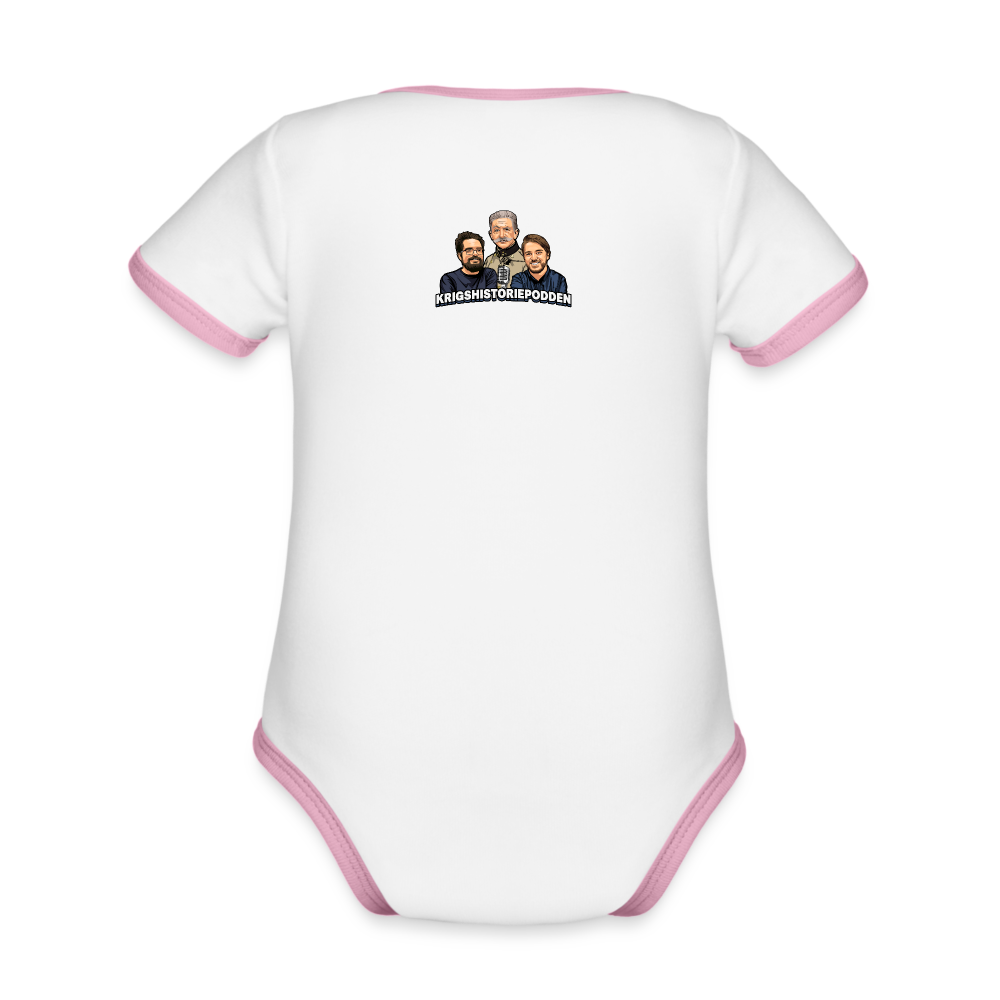 Adel? Syfilis och gikt. Allmoge? Ukrainsk fläcktyfus och dysenteri. (ekologisk kortärmad babybody-edition) - vit/rosa