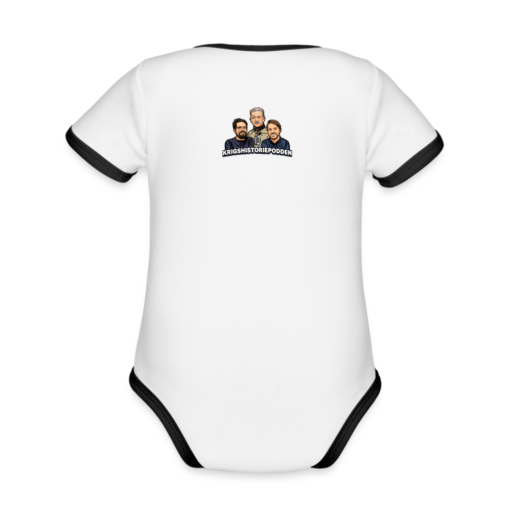 Adel? Syfilis och gikt. Allmoge? Ukrainsk fläcktyfus och dysenteri. (ekologisk kortärmad babybody-edition) - vit/svart