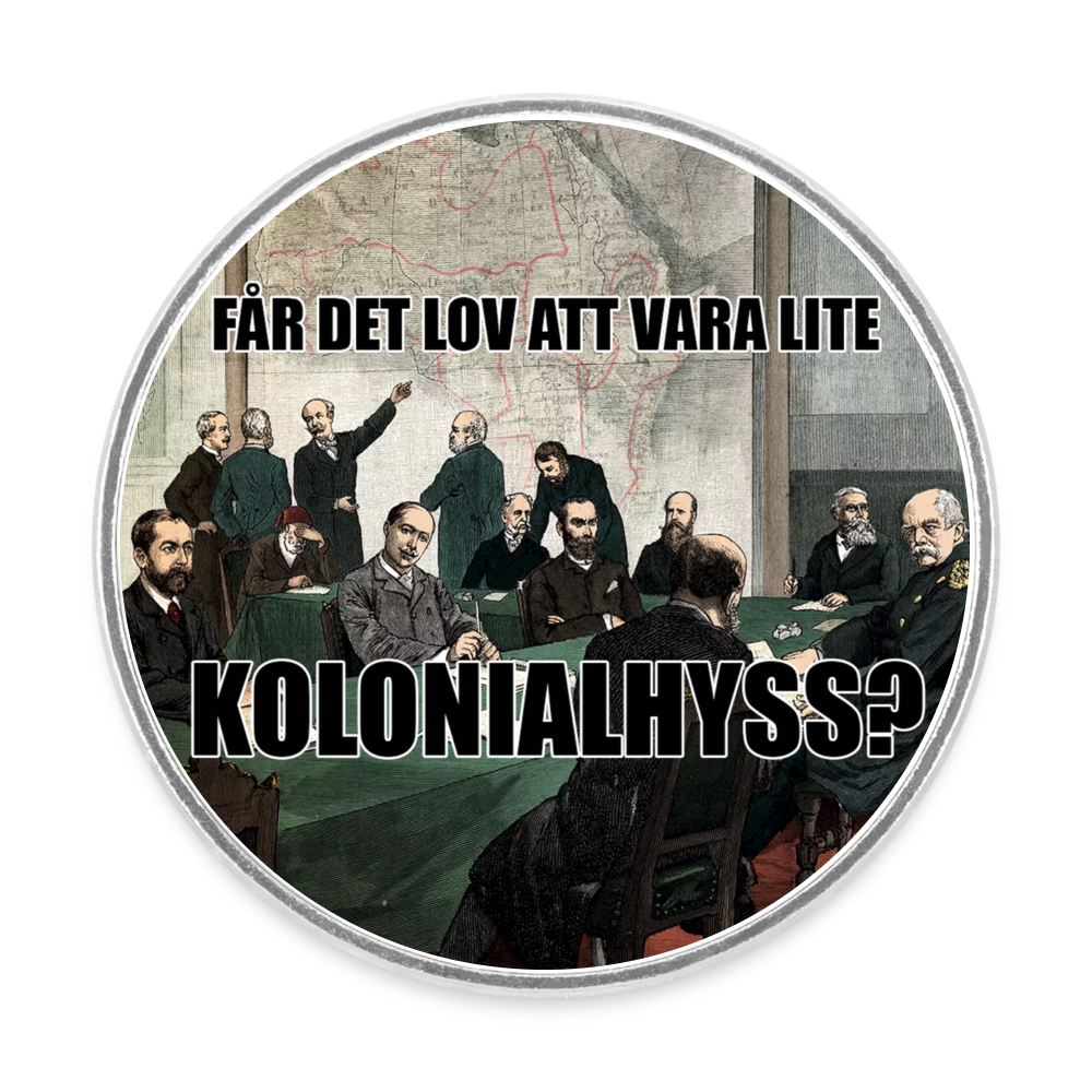 Får det lov att vara lite kolonialhyss? (kylskåpsmagnet-edition) - vit