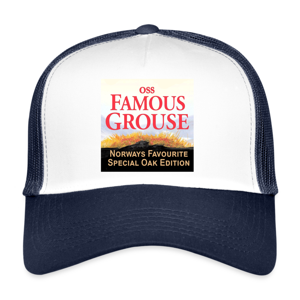 Famous Grouse (truckerkeps-edition) - vit/marinblå