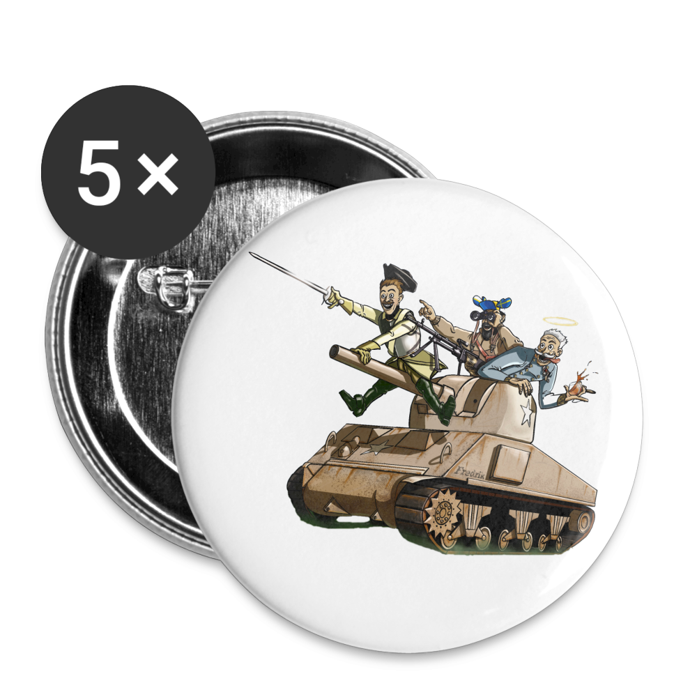 Sankt Conrads lärjungar (knappnålsedition, 56 mm, 5-pack) - vit