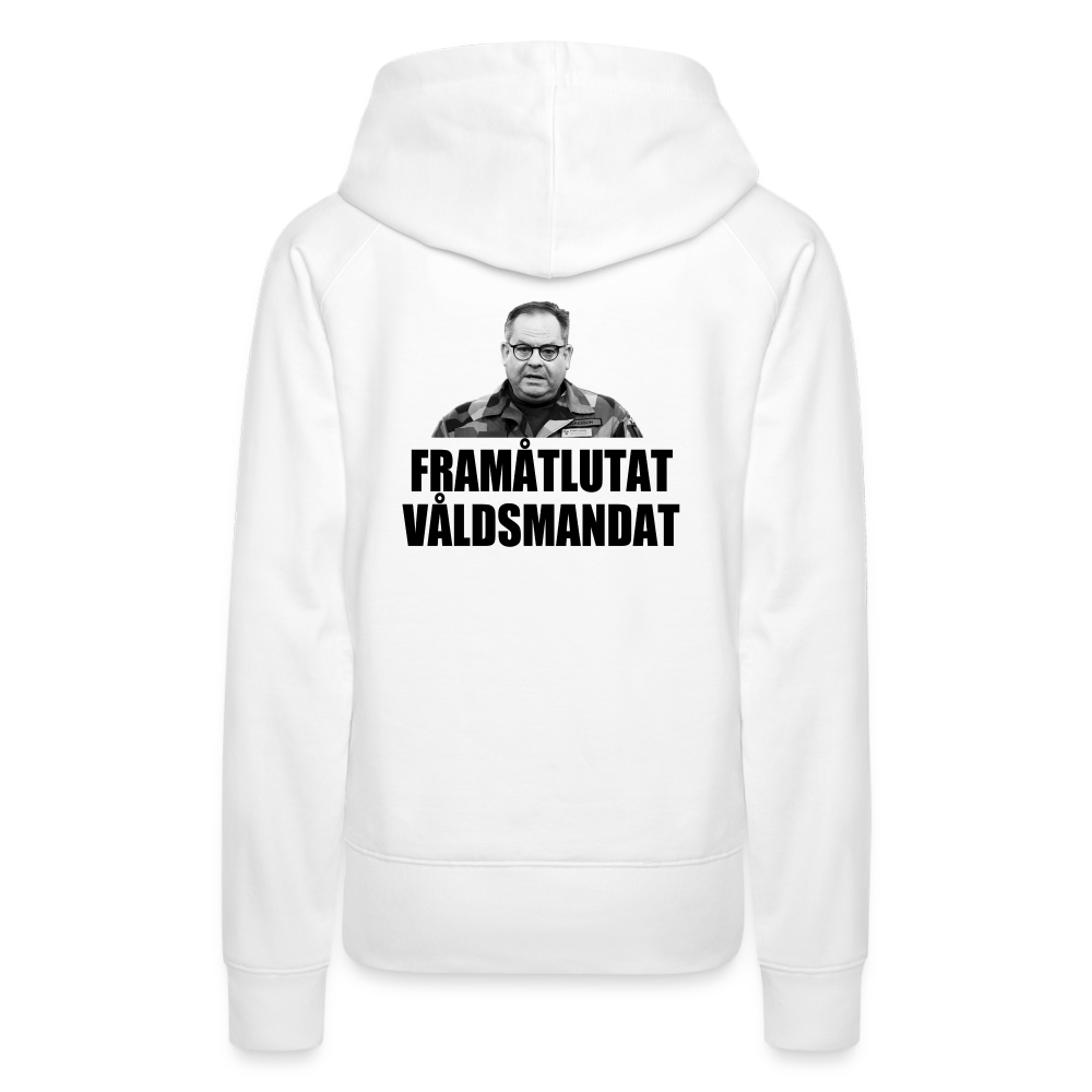 Framåtlutat våldsmandat (Premiumluvtröja dam-edition) - vit