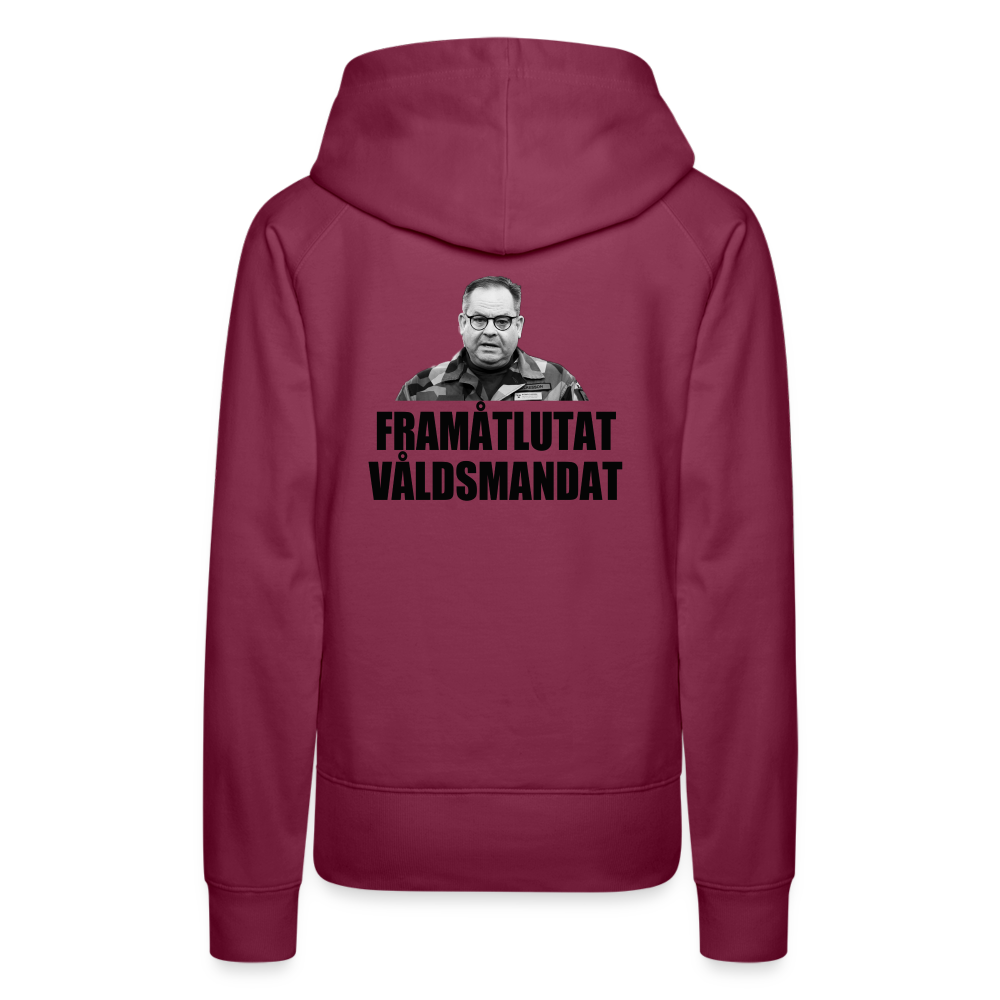 Framåtlutat våldsmandat (Premiumluvtröja dam-edition) - bordeaux