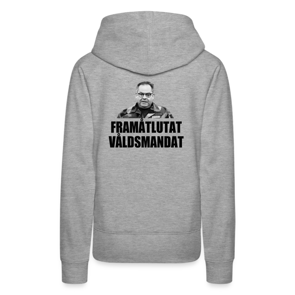 Framåtlutat våldsmandat (Premiumluvtröja dam-edition) - gråmelerad