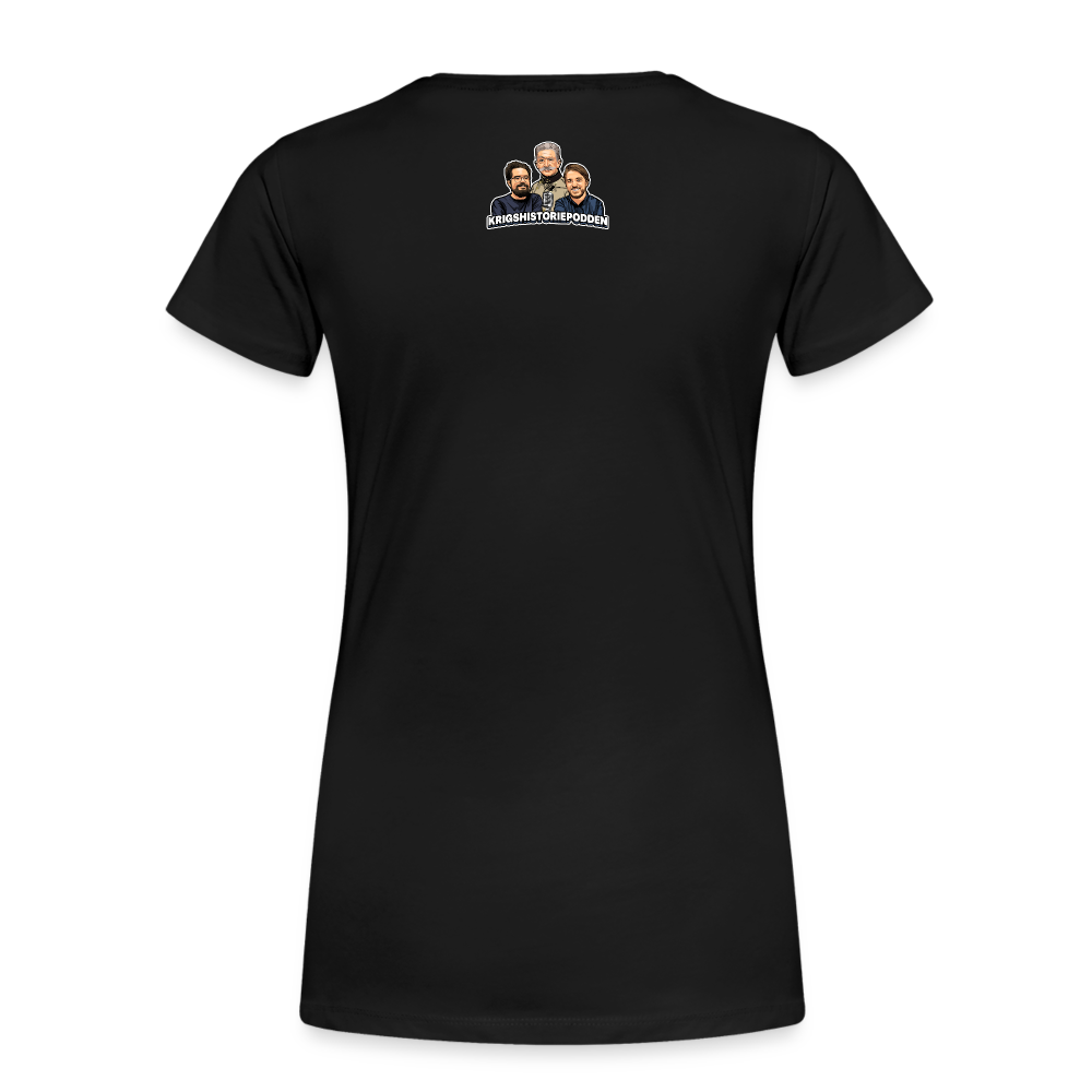 Får det lov att vara lite hög momentan eldkraft? – Halland (ekologisk premium-T-shirt dam-edition) - svart
