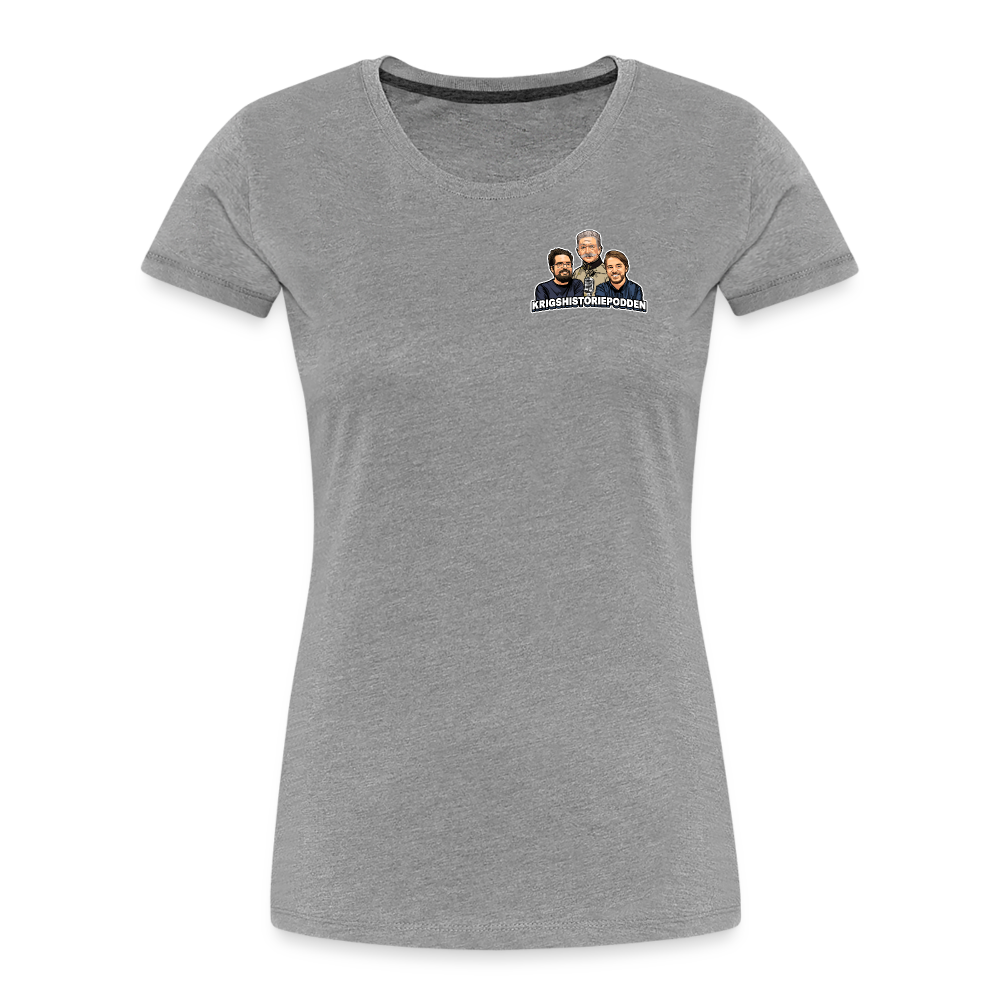 Får det lov att vara lite hög momentan eldkraft? – Bkan (ekologisk premium-T-shirt dam-edition) - gråmelerad