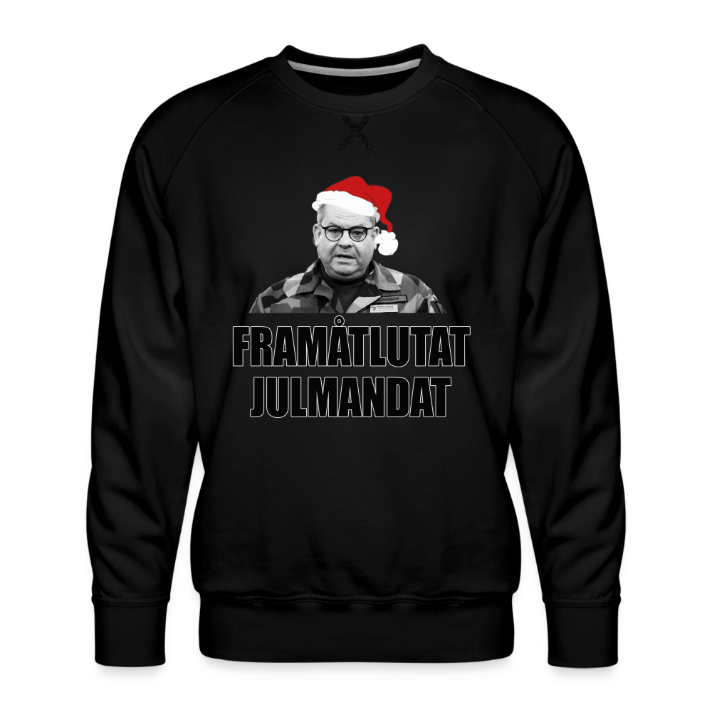 Framåtlutat Julmandat (ekologisk sweatshirt herr-edition) - svart