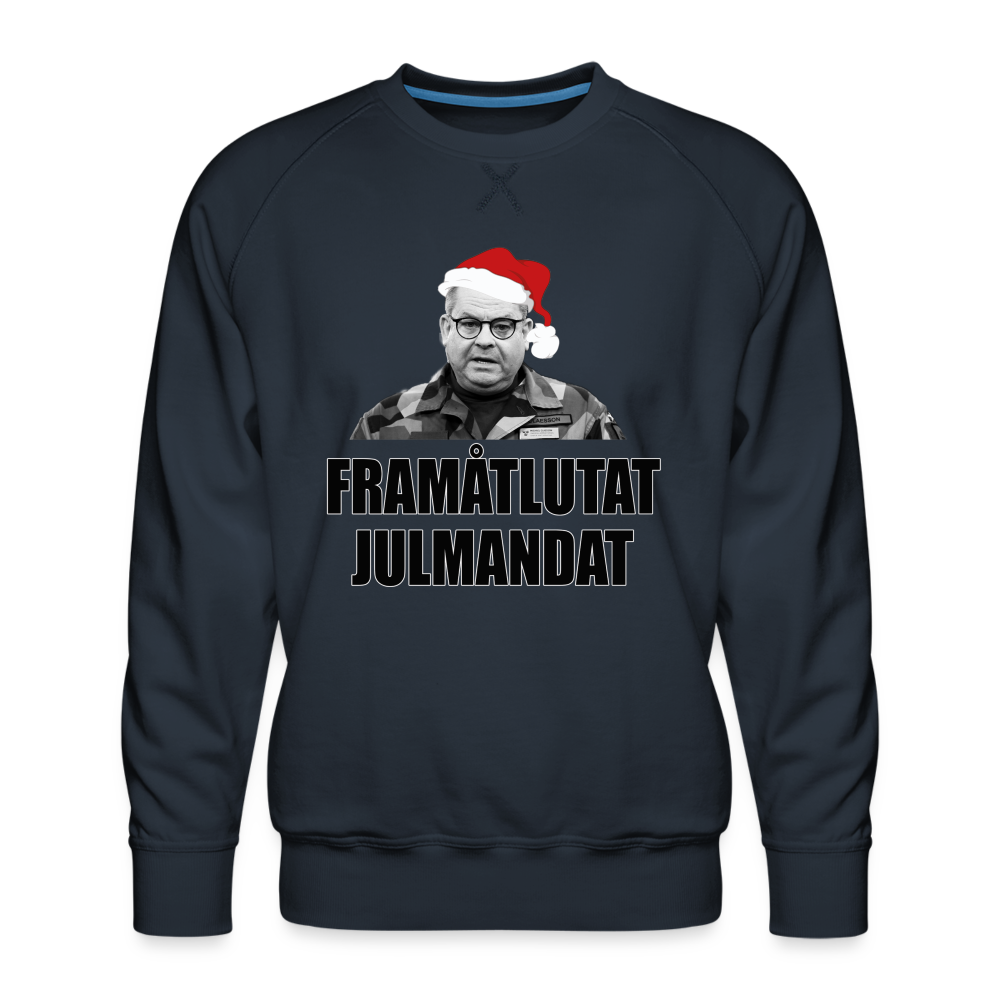 Framåtlutat Julmandat (ekologisk sweatshirt herr-edition) - marinblå