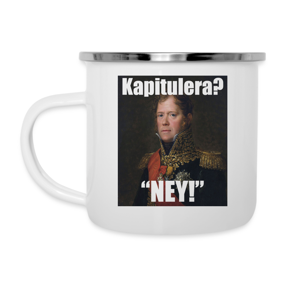 Kapitulera? Ney! (emaljmugg-edition) - vit