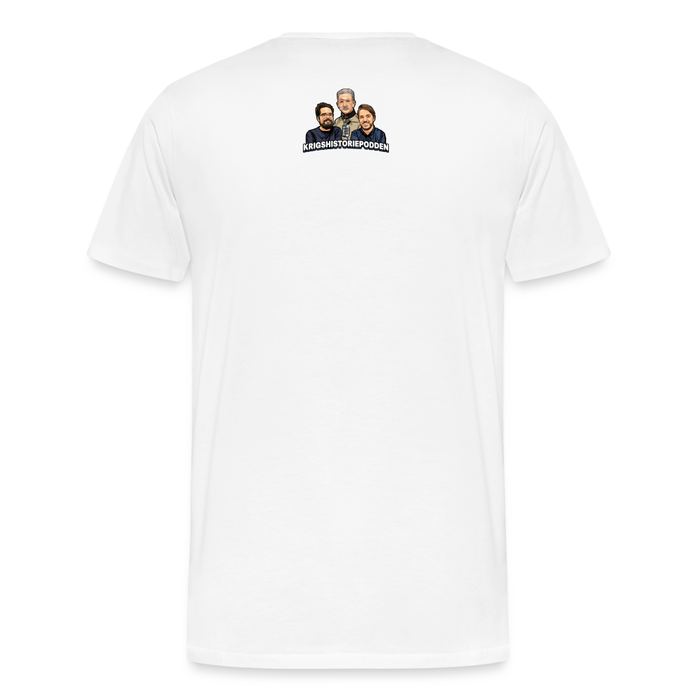 Kapitulera? Ney! (ekologisk premium-T-shirt herr-edition) - vit