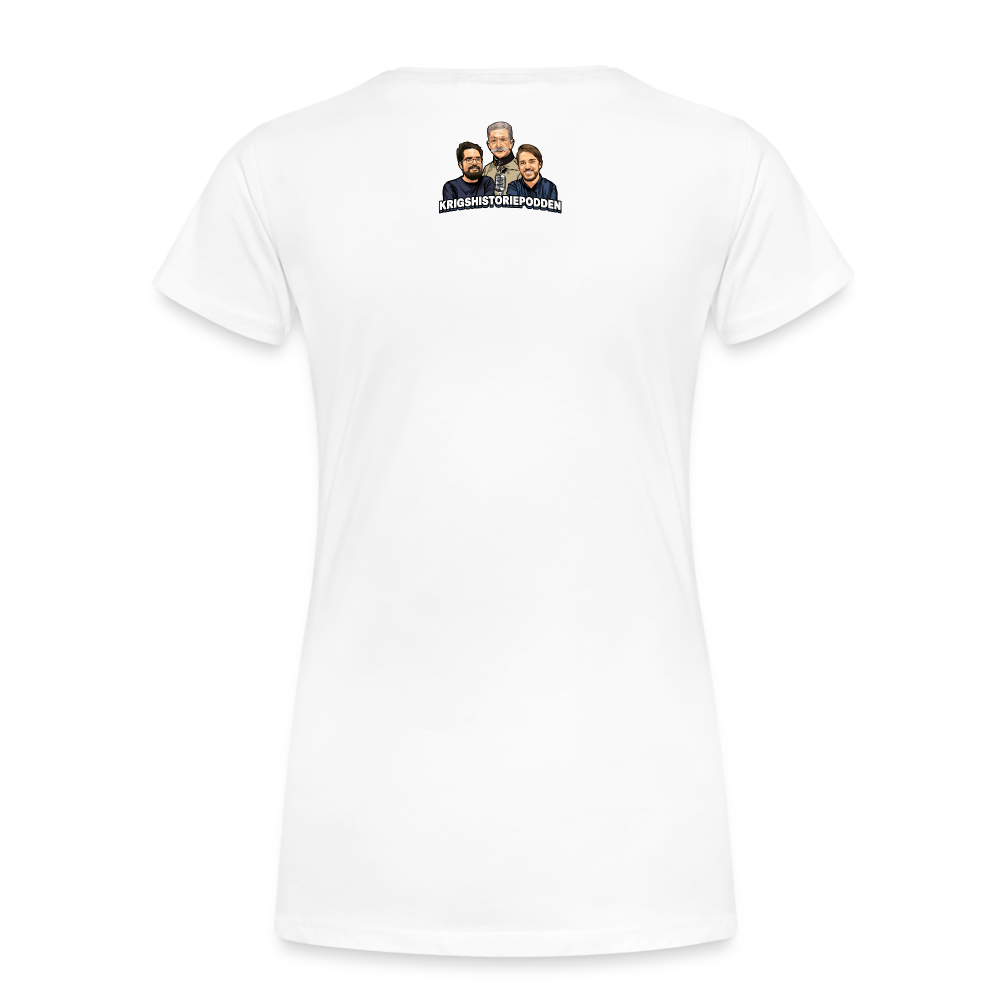 Kapitulera? Ney! (ekologisk premium-T-shirt dam-edition) - vit