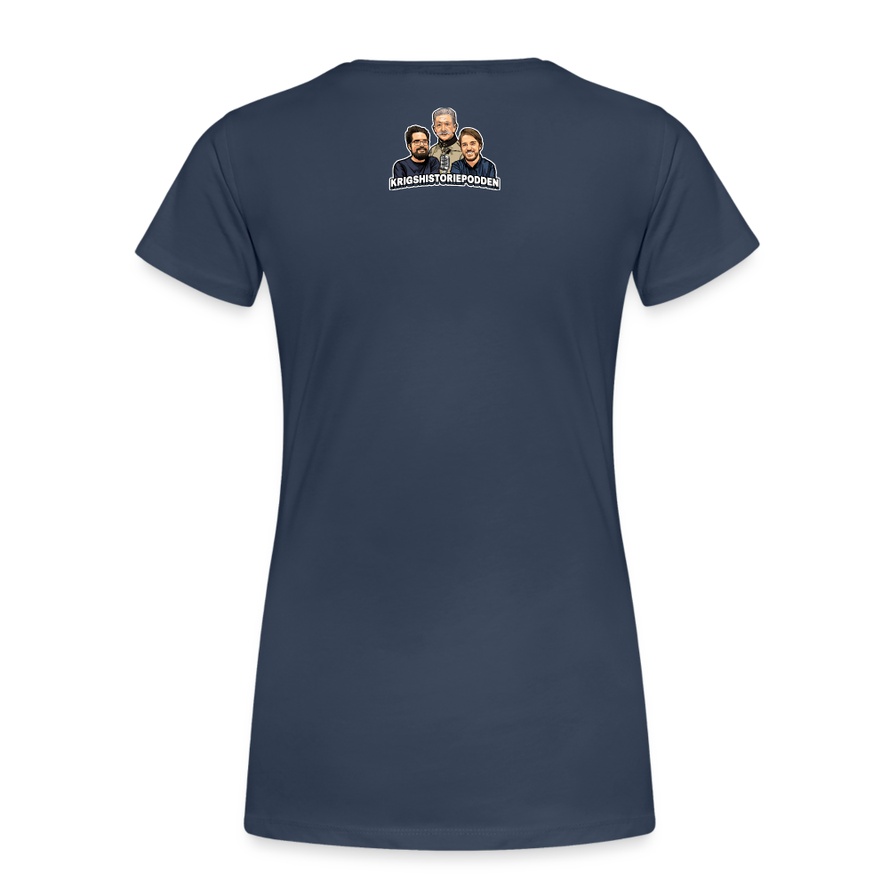 Kapitulera? Ney! (ekologisk premium-T-shirt dam-edition) - marinblå