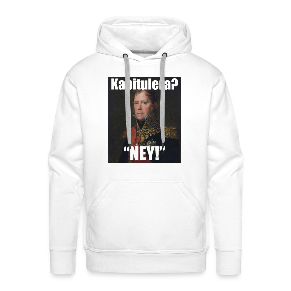 Kapitulera? Ney! (Premiumluvtröja herr-edition) - vit