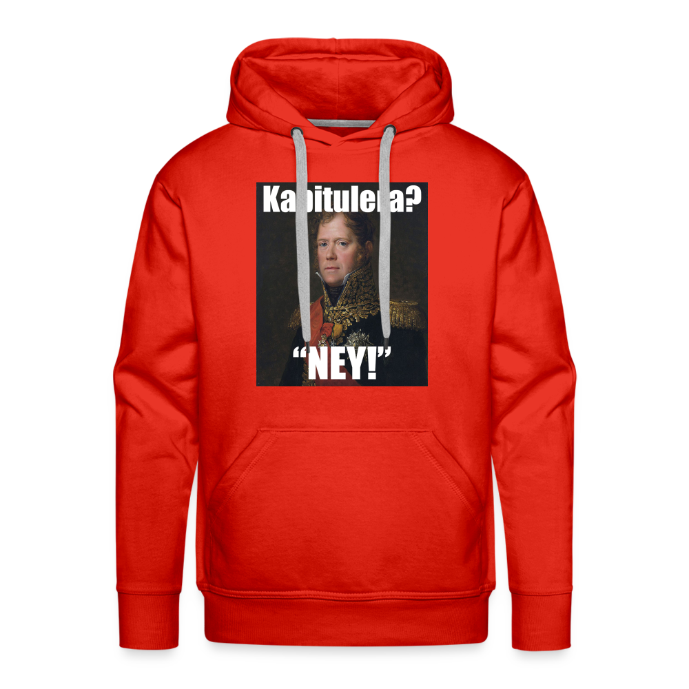Kapitulera? Ney! (Premiumluvtröja herr-edition) - röd