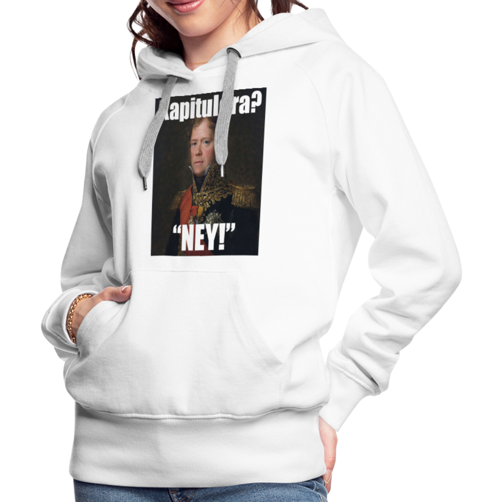 Kapitulera? Ney! (premiumluvtröja dam-edition) - vit