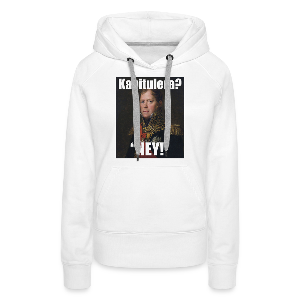 Kapitulera? Ney! (premiumluvtröja dam-edition) - vit