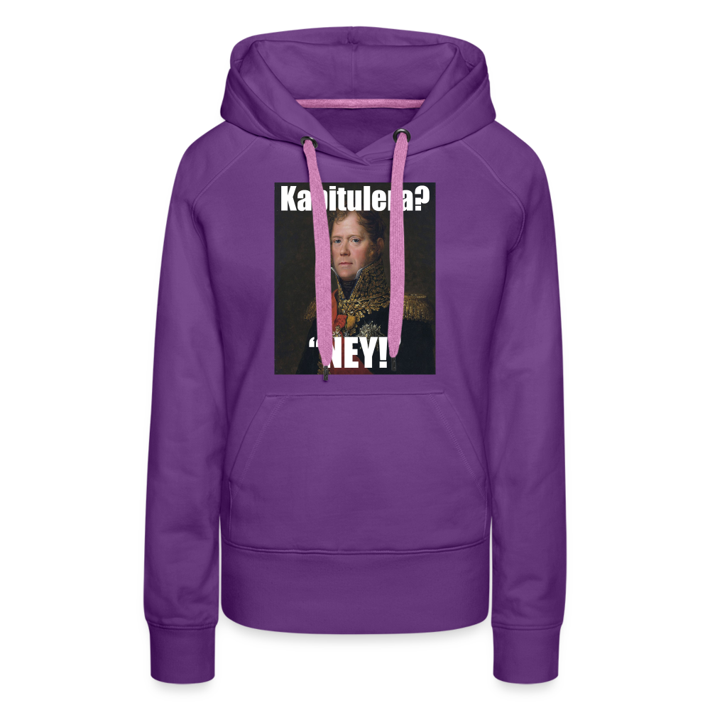 Kapitulera? Ney! (premiumluvtröja dam-edition) - lila