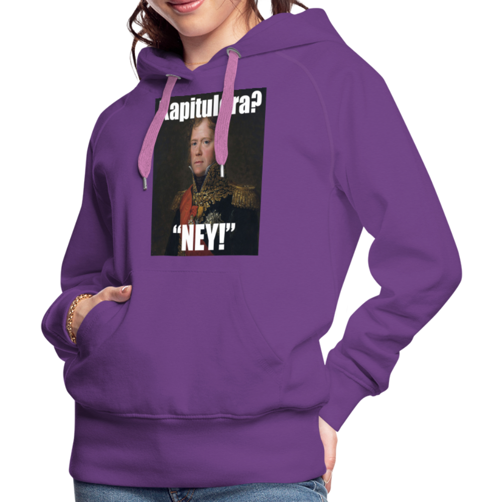 Kapitulera? Ney! (premiumluvtröja dam-edition) - lila