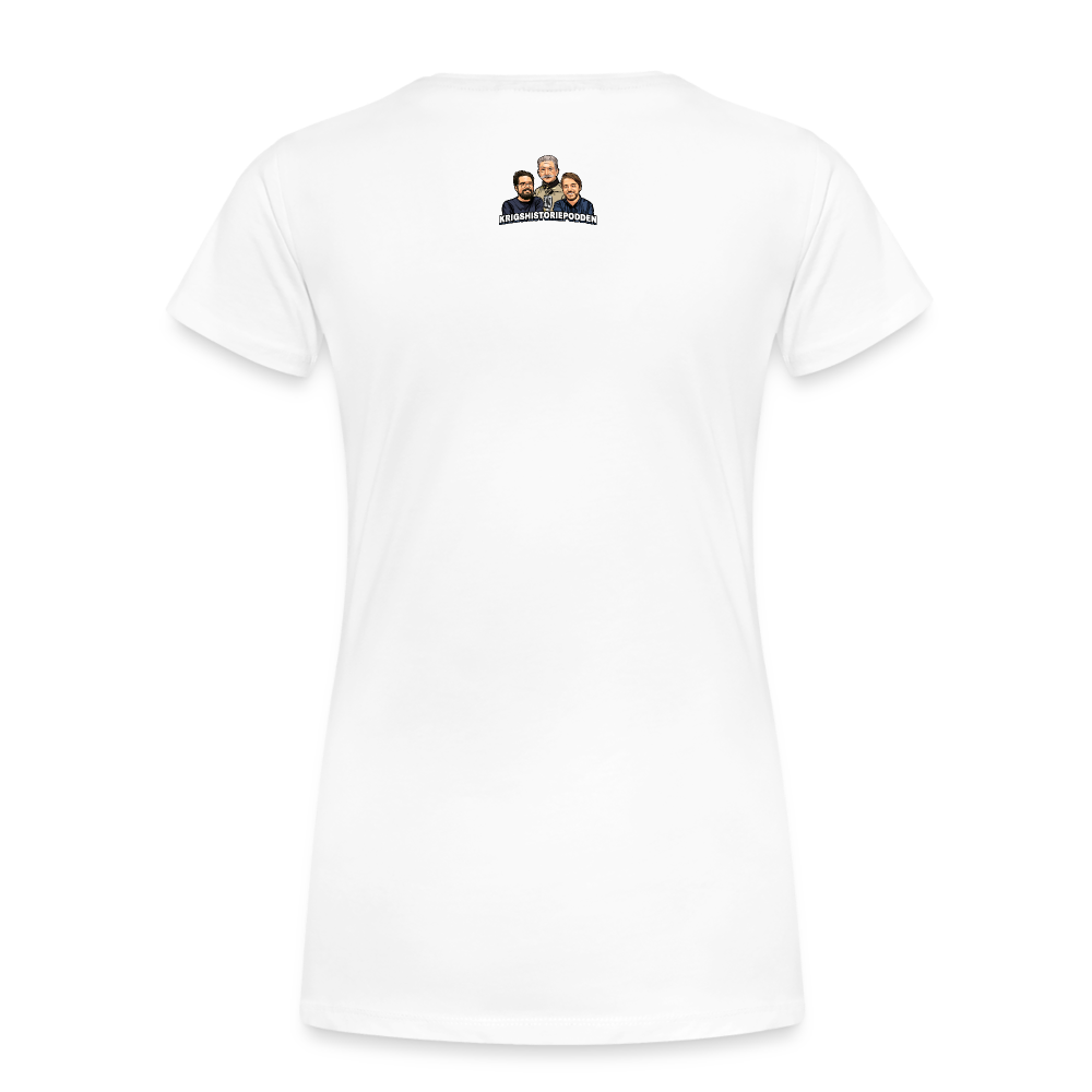 Ekologisk premium-T-shirt dam - vit