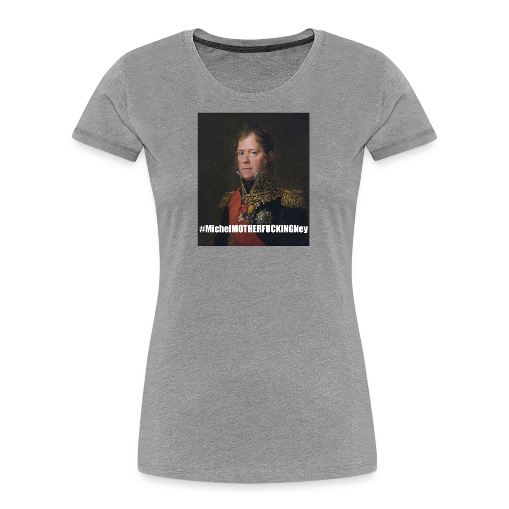 Ekologisk premium-T-shirt dam - gråmelerad