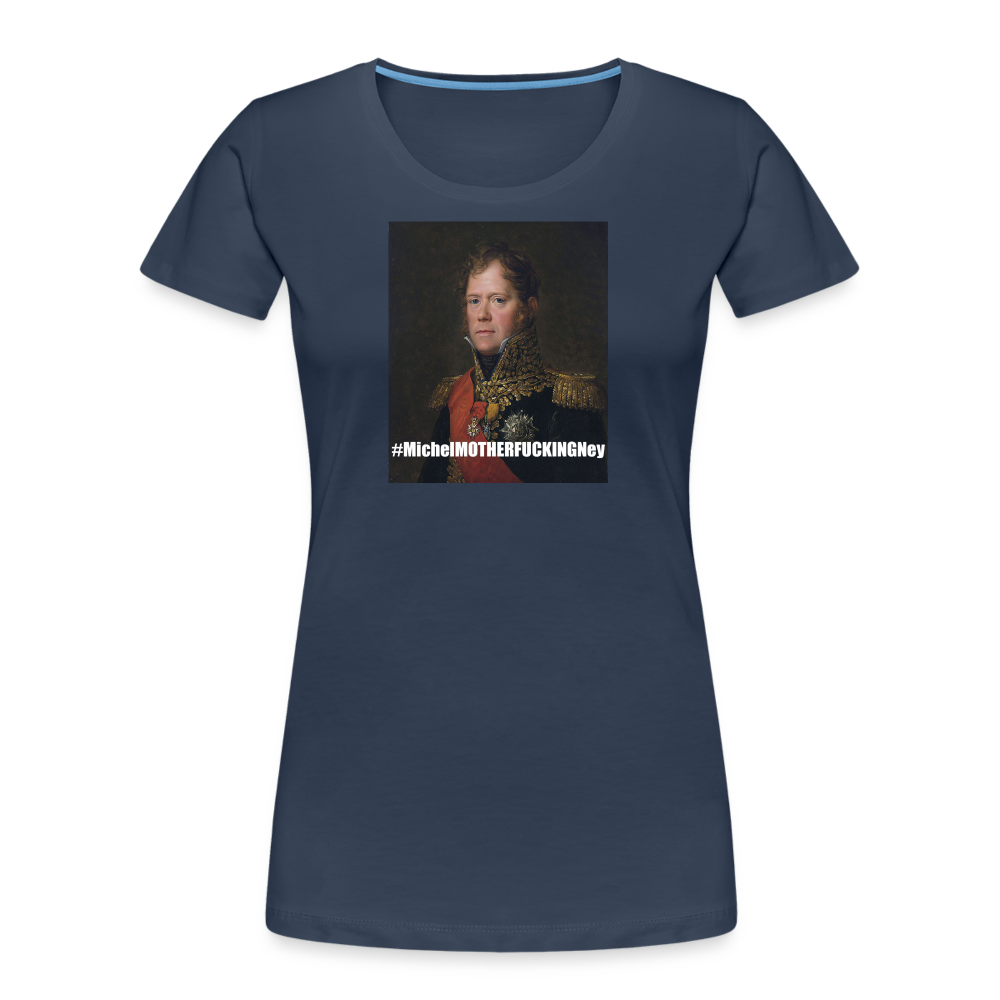 Ekologisk premium-T-shirt dam - marinblå