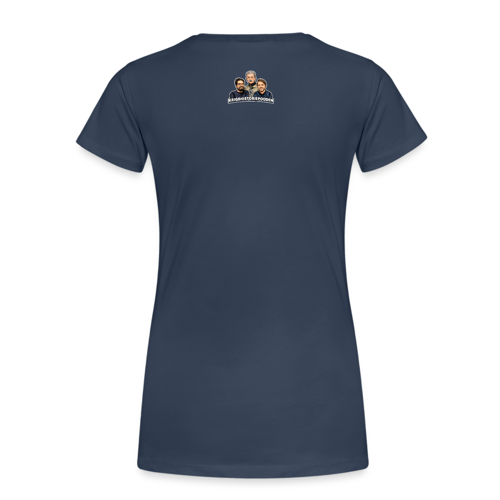 Ekologisk premium-T-shirt dam - marinblå