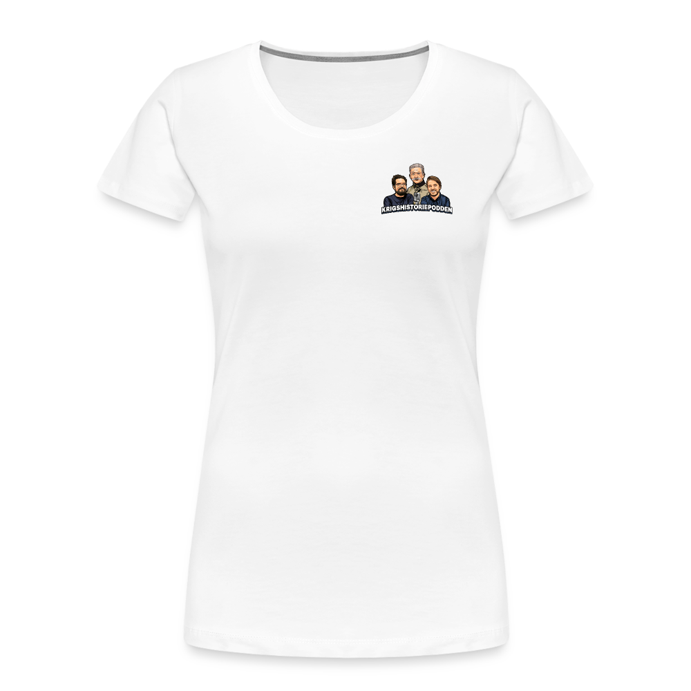 Framåtlutat våldsmandat (ekologisk premium-T-shirt dam-edition) - vit
