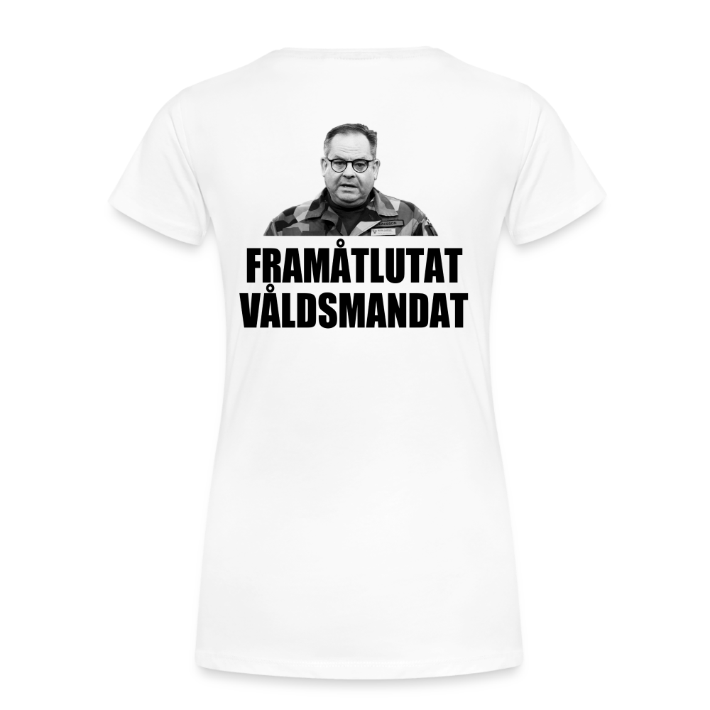 Framåtlutat våldsmandat (ekologisk premium-T-shirt dam-edition) - vit