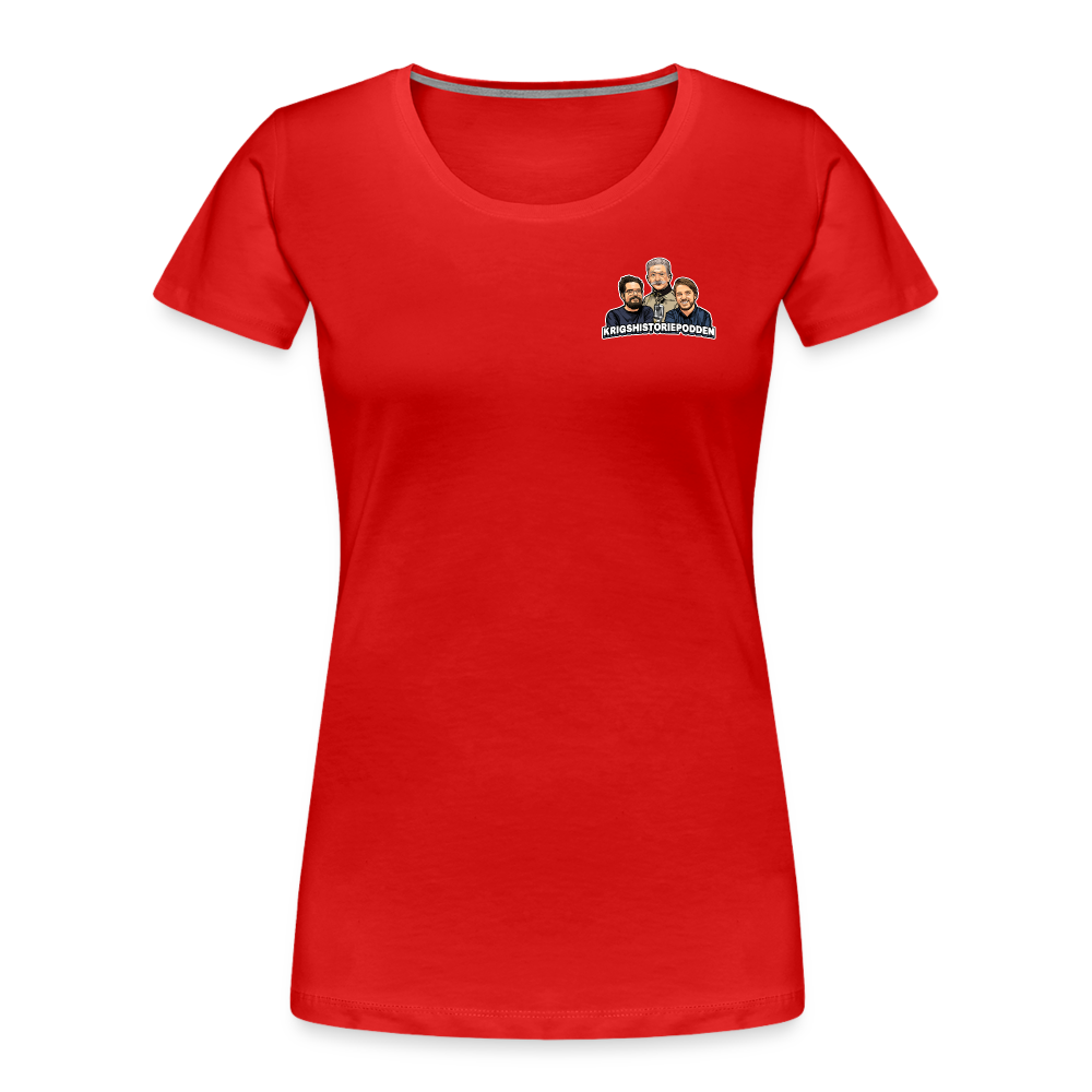 Framåtlutat våldsmandat (ekologisk premium-T-shirt dam-edition) - röd