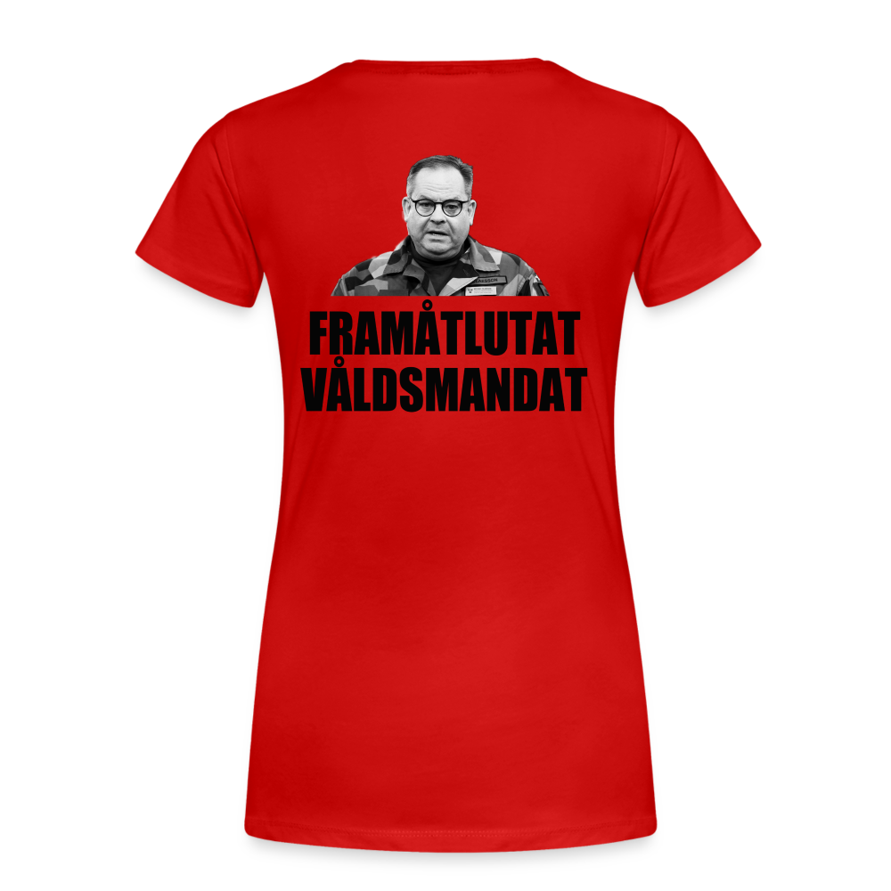 Framåtlutat våldsmandat (ekologisk premium-T-shirt dam-edition) - röd