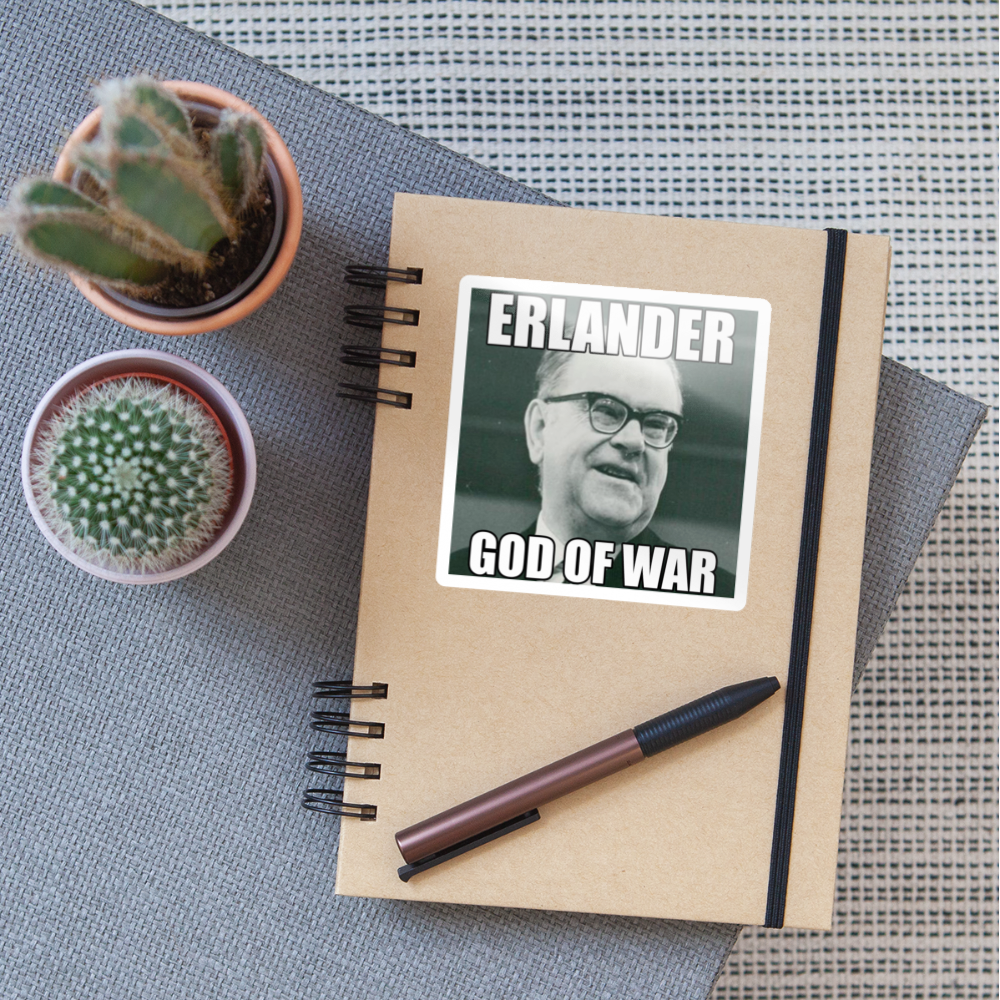 Erlander – God of War (Sticker) - glänsande vit