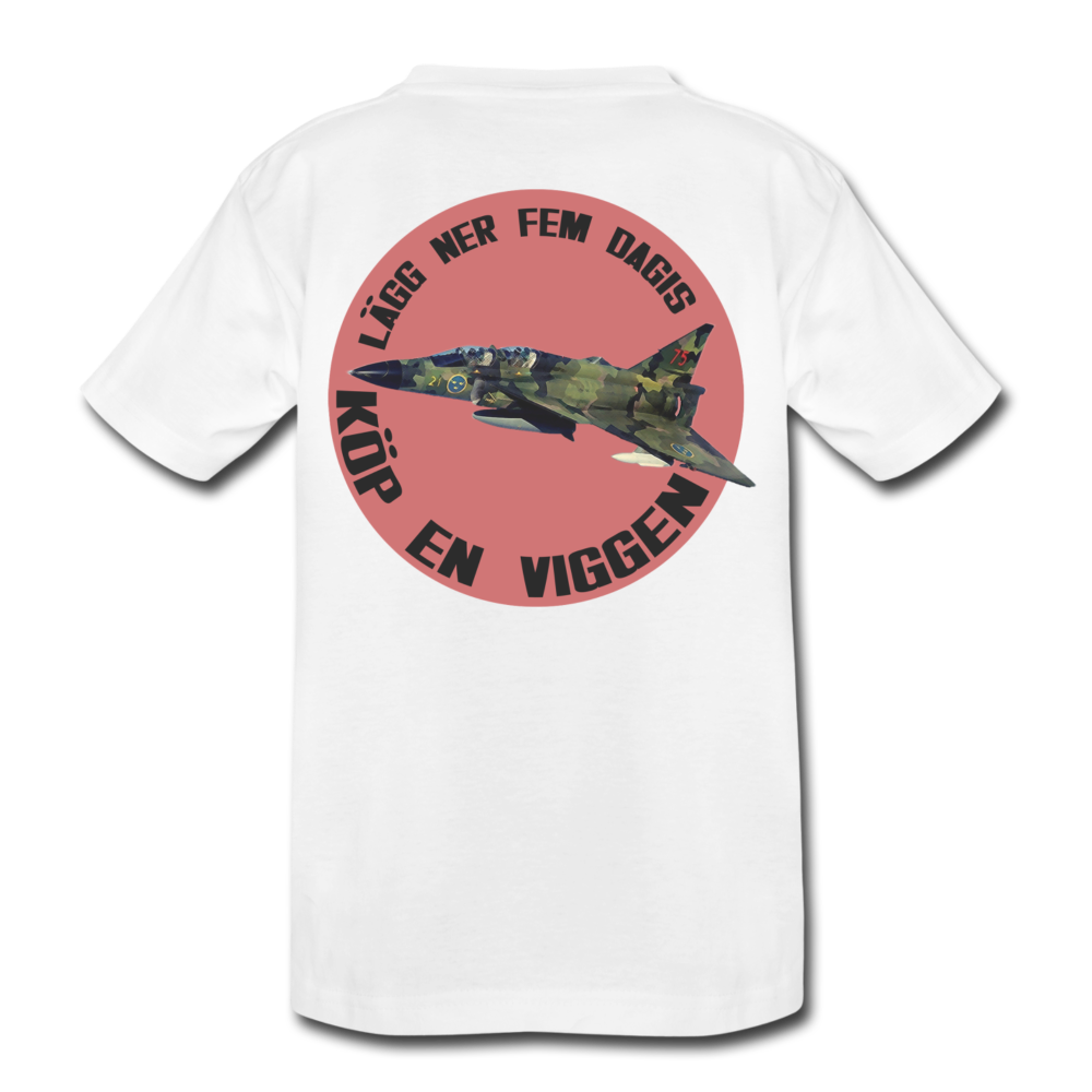 Lägg ner fem dagis köp en Viggen (småbarns t-shirt edition!) - vit