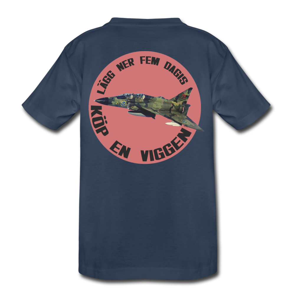 Lägg ner fem dagis köp en Viggen (småbarns t-shirt edition!) - marinblå