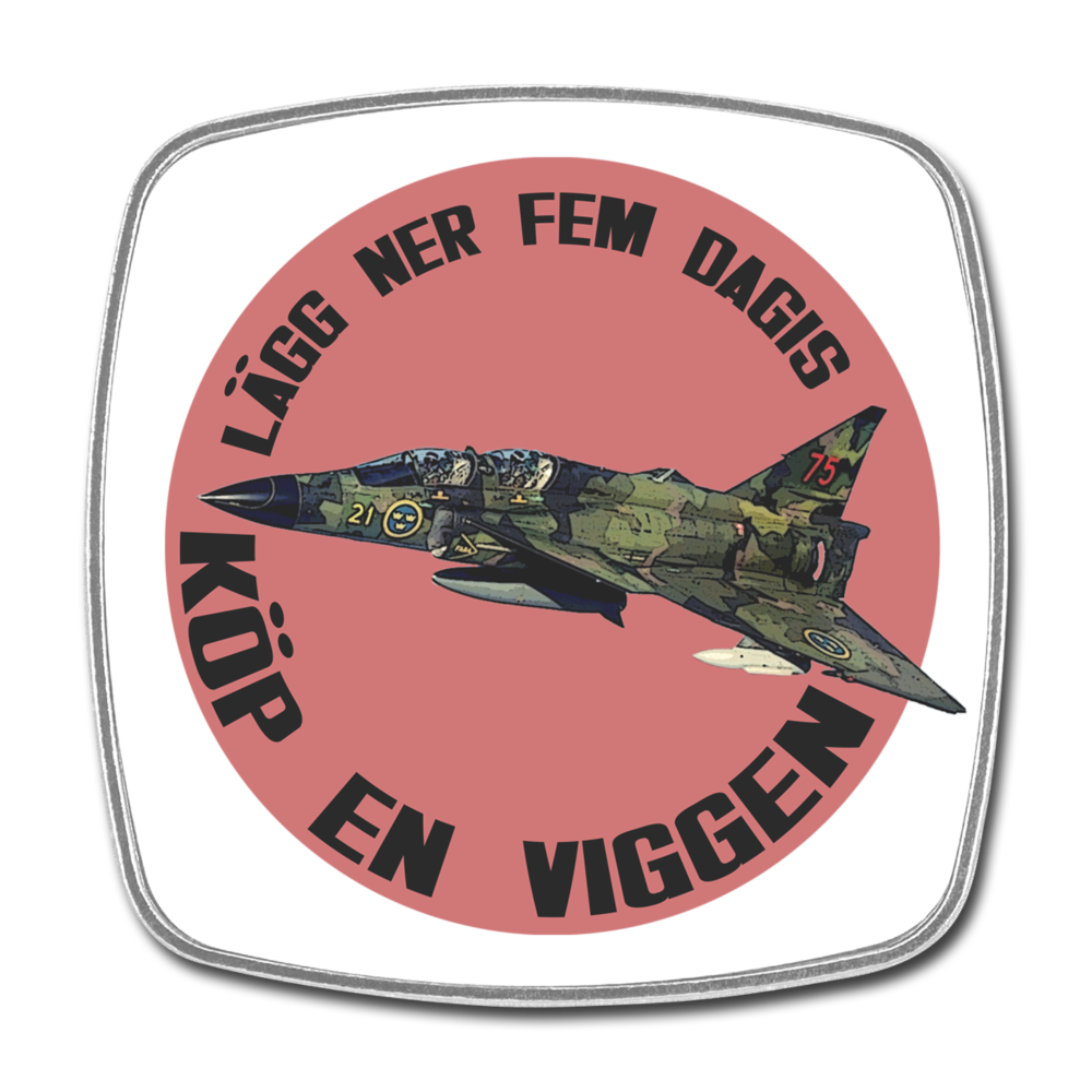 Lägg ner fem dagis – köp en Viggen (kylskåpsmagnet-edition) - white