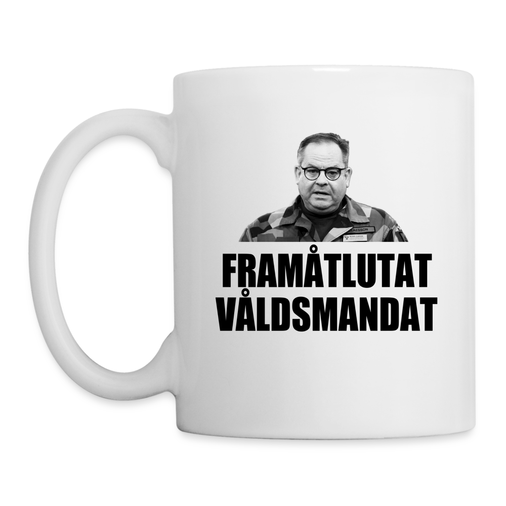 Framåtlutat våldsmandat (mugg-edition) - white