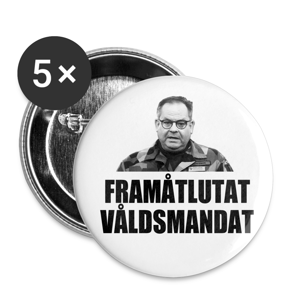 Framåtlutat våldsmandat (knappnålsedition, 56 mm, 5-pack) - white