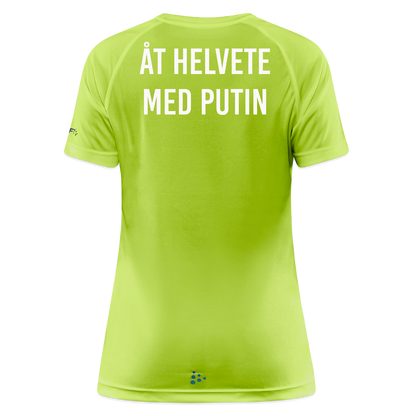 Åt helvete med Putin (tränings-T-shirt dam-edition) - äppelgrön