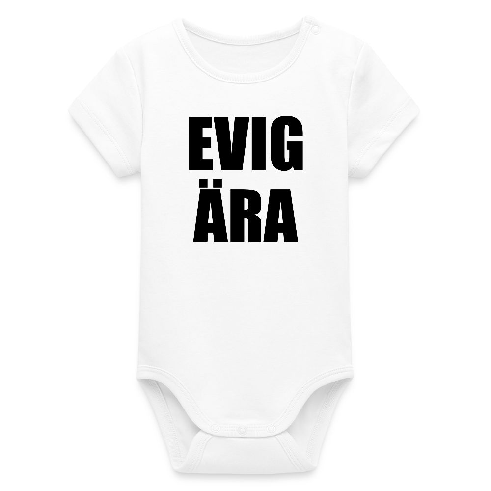 EVIG ÄRA (ekologisk kortärmad babybody-edition) - vit