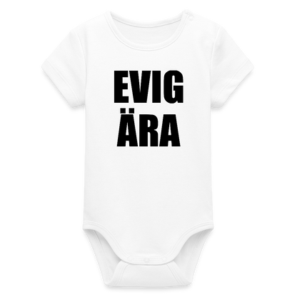 EVIG ÄRA (ekologisk kortärmad babybody-edition) - vit