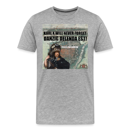 Danzig delenda est (ekologisk premium-T-shirt herr-edition) - gråmelerad