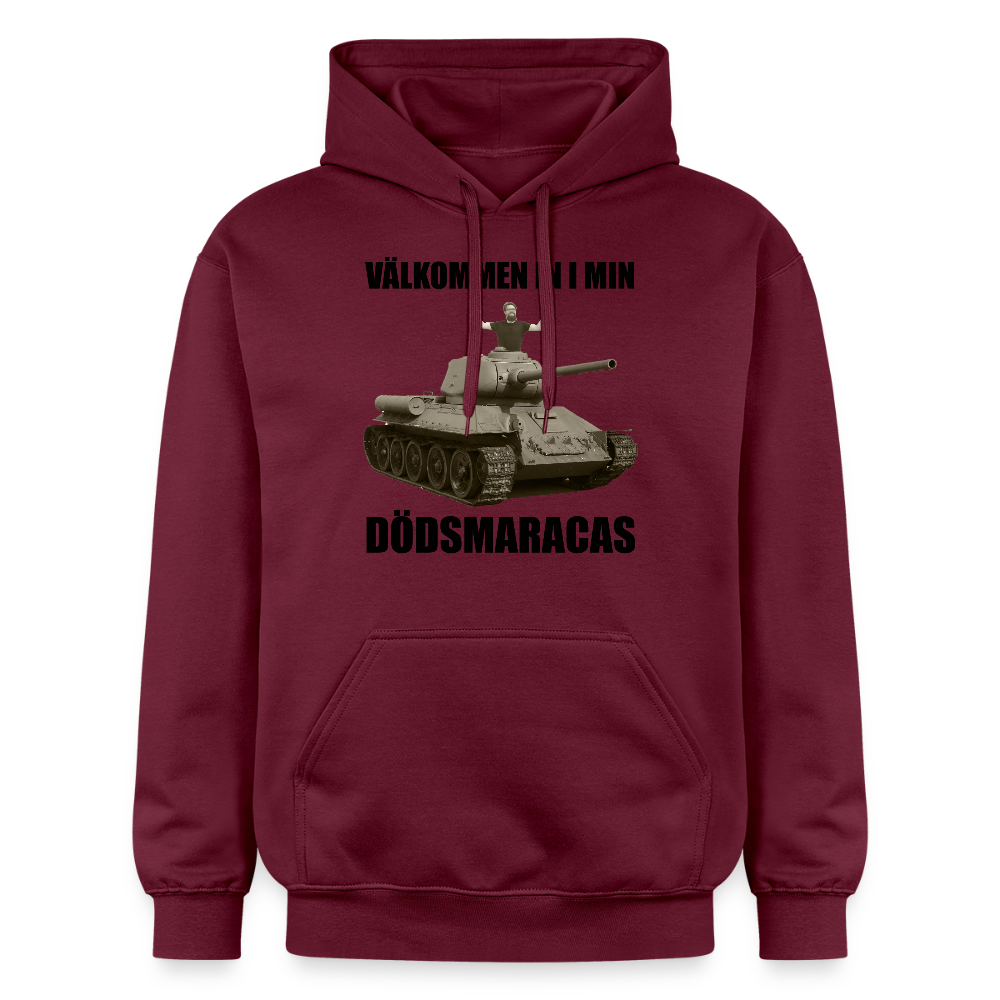 Välkommen in i min dödsmaracas! (luvtröja unisex-edition) - Maroon
