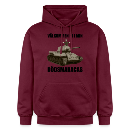 Välkommen in i min dödsmaracas! (luvtröja unisex-edition) - Maroon
