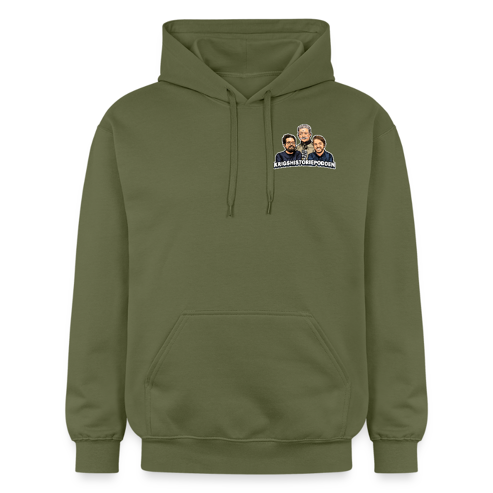 Krigshistoriepodden (luvtröja unisex-edition) - Militärgrön