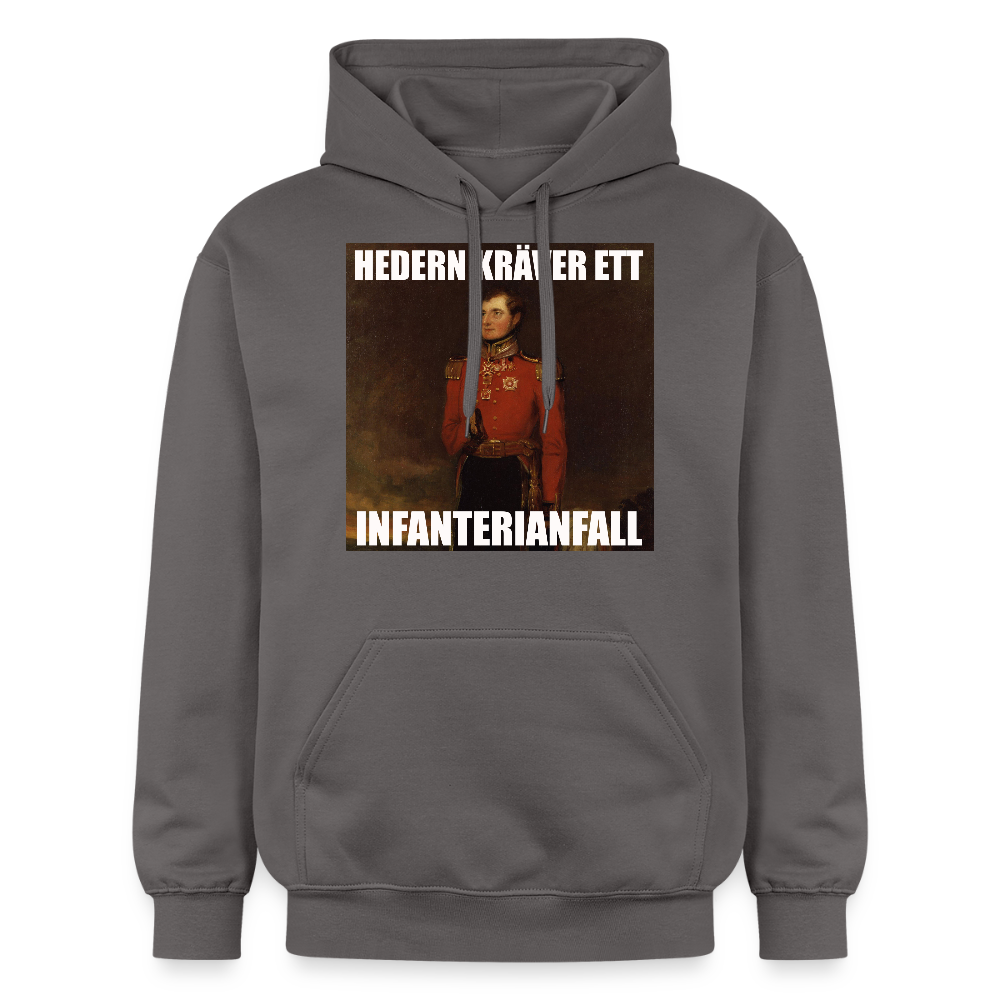Hedern kräver ett infanterianfall luvtröja unisex-edition - mörkgrå