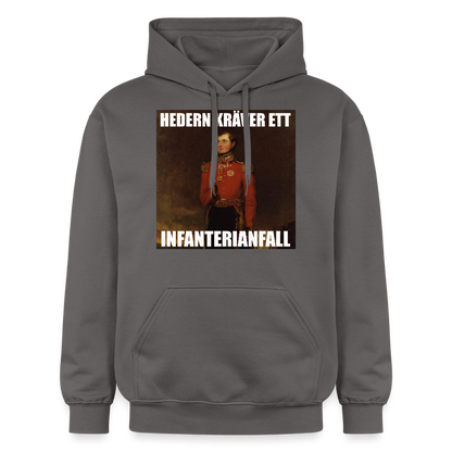 Hedern kräver ett infanterianfall luvtröja unisex-edition - mörkgrå