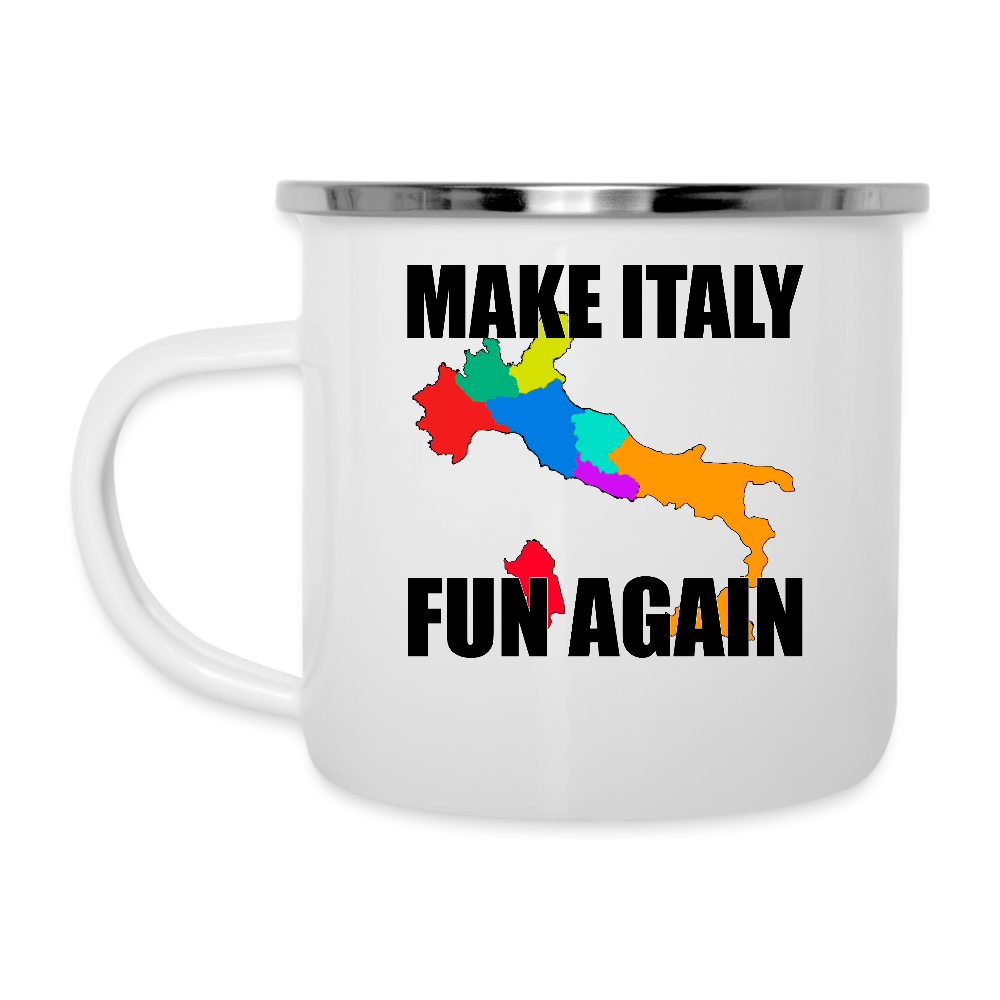 Make Italy Fun Again (Emaljmugg-edition) - vit